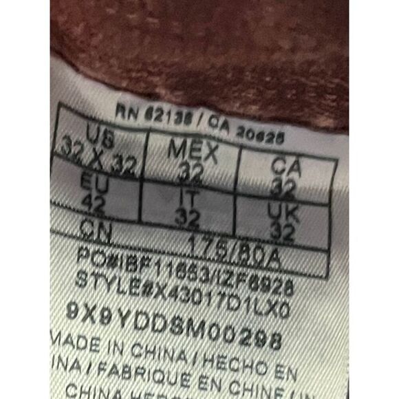 NWOT Men’s Guess Brown acid wash Denim Jeans size 32x32 - Picture 7 of 10